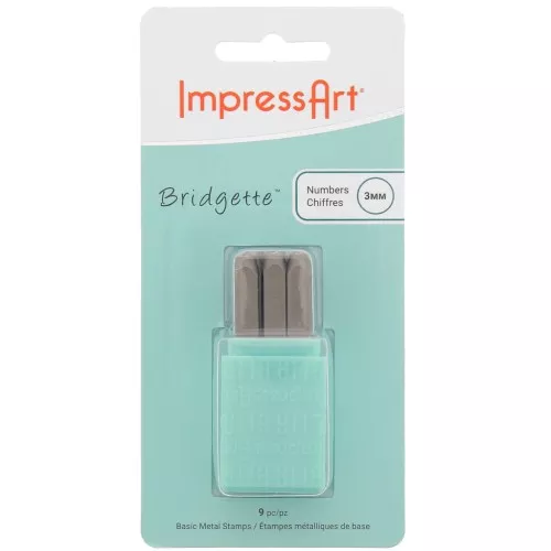 Juego de punzones ImpressArt - 3 mm - dígitos 0 a 8 BRIDGETTE x9