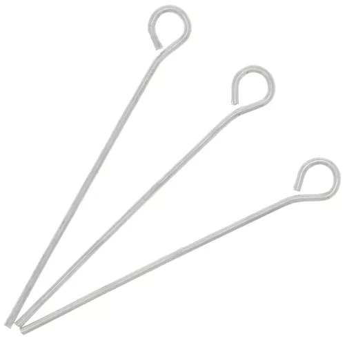 Clavos cabeza redonda 30x0,7 mm en Plata 925 x10