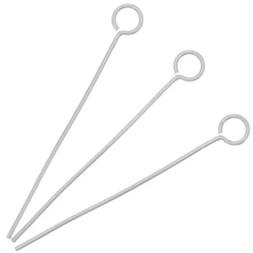 Clavos cabeza redonda 30x0,6 mm en Plata 925 x10