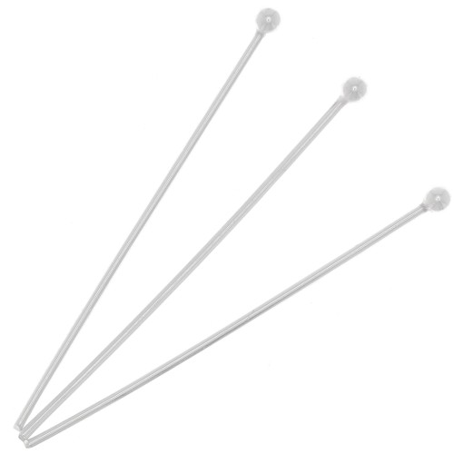 Clavos de cabeza esférica 30x0,7 mm en plata 925 x10