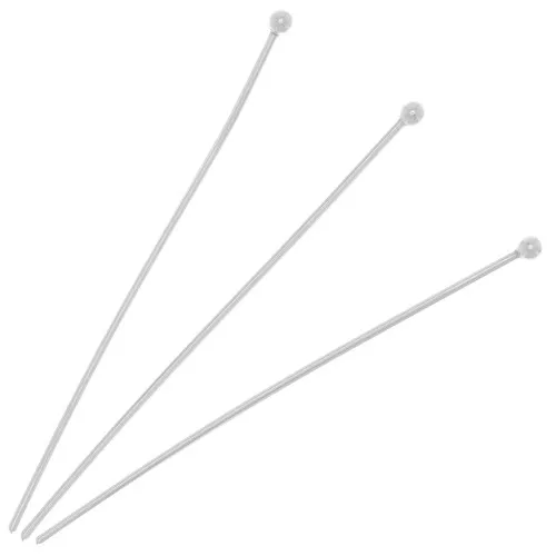 Clavos de cabeza esférica 40x0,7 mm en plata 925 x10