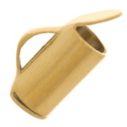 Puntas para tejer con cuentas Rocalla y Delica de 7 mm - Acero inoxidable 304 Dorado x2