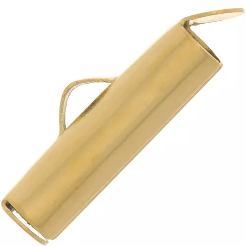 Terminales paracuentas para tejer de 16 mm de acero inoxidable 304 de oro x2
