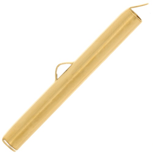 Terminales paracuentas de tejido cuentas rocallas y Delica 35 mm Acero inoxidable 304 Oro x2