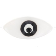 Cuenta de ojo de nácar 17x8 mm - Natural - Negra x1|raw }}