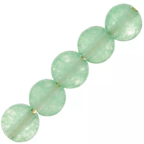 Cuentas facetadas planas - 4 mm piedras preciosas - Aventurina x10