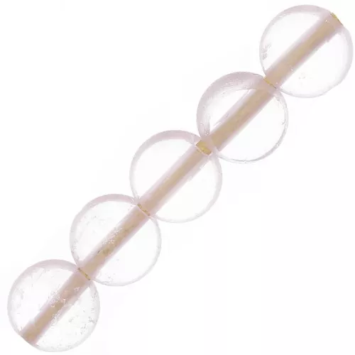 Cuentas facetadas planas - gemas 4 mm - Cuarzo rosa x10