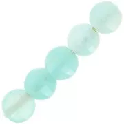 Cuentas facetadas planas - gemas 4 mm - Amazonita x10