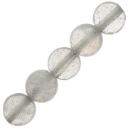 Cuentas facetadas planas - bolitas de piedras preciosas de 4 mm - Labradorita x10