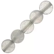 Cuentas planas facetadas redondas - bolitas de piedras preciosas de 4 mm - Labradorita x10