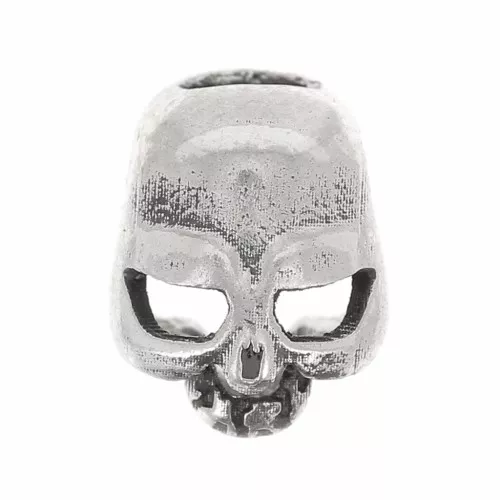 Cuenta de calavera 8x6 mm con agujero grande - Plata oxidado 925 x1