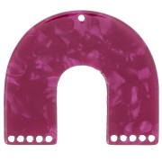 Colgante candelabro forma de U 35x40,5 mm - carey frambuesa x1|raw }}