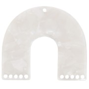 Colgante candelabro forma de U 35x40,5 mm - Carey Perla Blanca x1|raw }}