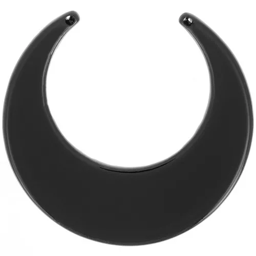 Colgante de media luna de acetato 46x49,5 mm - Negro x1