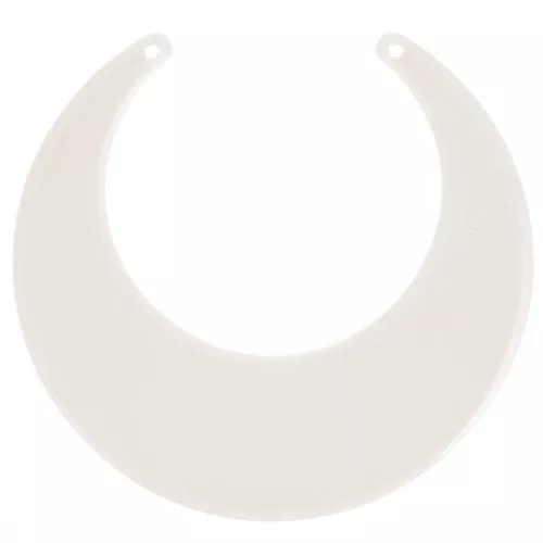 Colgante de media luna de acetato 46x49,5 mm - Beige x1