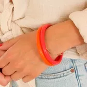 Pulsera de resina opaca de 67 mm - Roja x1
