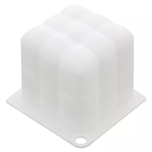 Molde de cubo acolchado 60x60 mm para hacer velas - jabón - Blanco x1