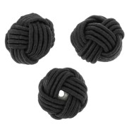 Cuenta de 12 mm cubierta con hilo de nylon - Negro x1|raw }}