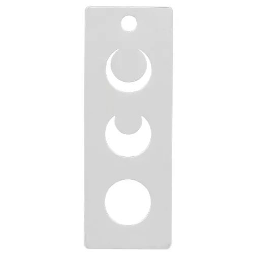 Colgante rectángulo 18x6,5mm motivo luna - excluido Perles&Co Baño de plata