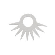 Mini dije Sol 5.5x7.5 mm - Chapado en plata fina x1|raw }}