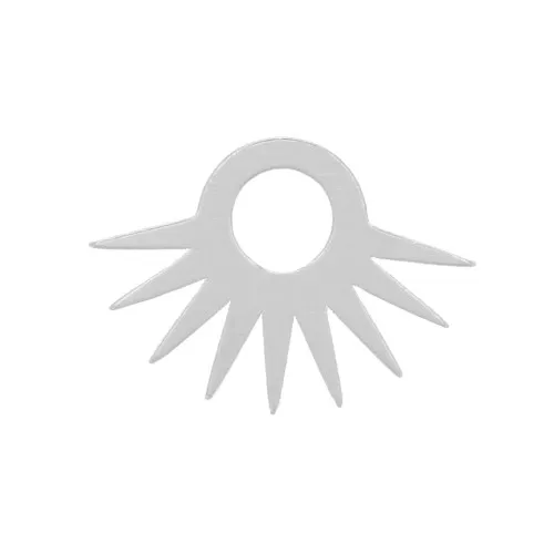 Mini dije Sol 5.5x7.5 mm - Chapado en plata fina x1