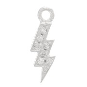 Mini Dije con óxido de zirconio 11x4 mm - Plata 925 - Cristal x1