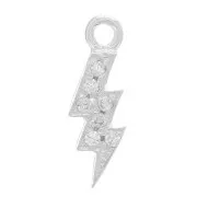 Mini Dije con óxido de zirconio 11x4 mm - Plata 925 - Cristal x1