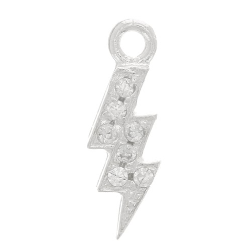 Mini Dije con óxido de zirconio 11x4 mm - Plata 925 - Cristal x1