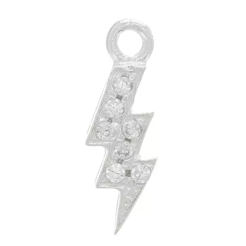 Mini Dije con óxido de zirconio 11x4 mm - Plata 925 - Cristal x1