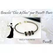 Pulsera de cordón trenzado con extremo desenroscable - Azul oscuro - Chapado en rodio