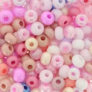 Cuentas de Rocalla Preciosa 6/0 - 4 mm - Mezcla rosa x 20 g