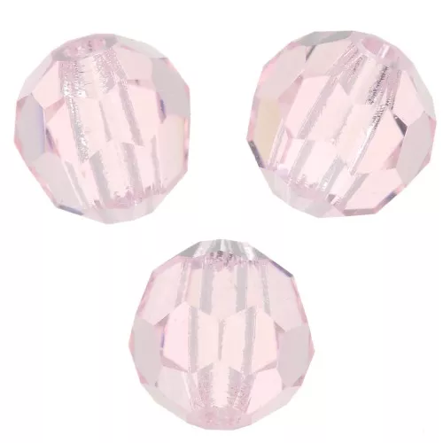 Preciosa Cristal Redondo Facetado 5mm - Rosa Claro x15