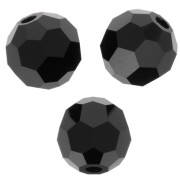 Preciosa Cristal Redondo Facetado 5mm - Jet x15