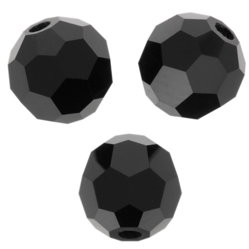 Preciosa Cristal Redondo Facetado 5mm - Jet x15