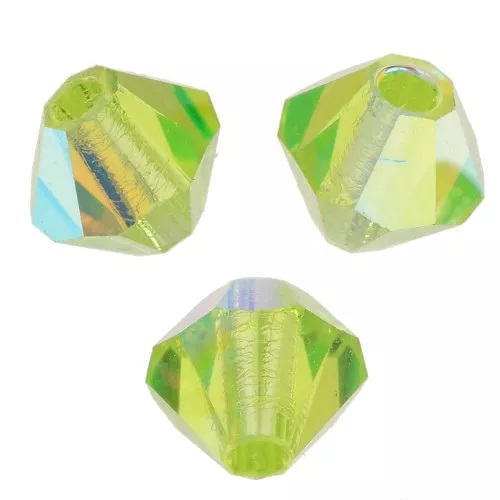 Preciosa Copas de cristal 4 mm - MC Bead Rondell - Limecicle AB x30