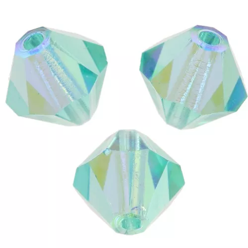 Preciosa 6 mm Crystal Tops - MC Bead Rondell - Caribbean Sea AB x12