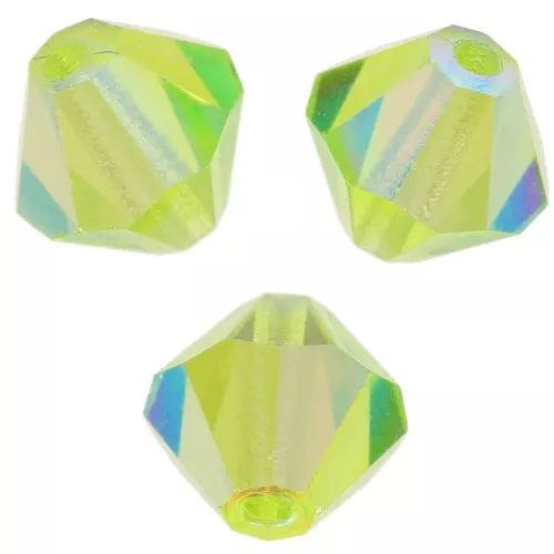 Preciosa 6 mm Crystal Tops - MC Bead Rondell - Limecicle AB x12
