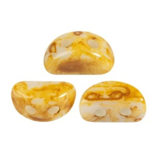 Cuentas Kos® by Puca® 6x3 mm - Travertino blanco opaco x10g