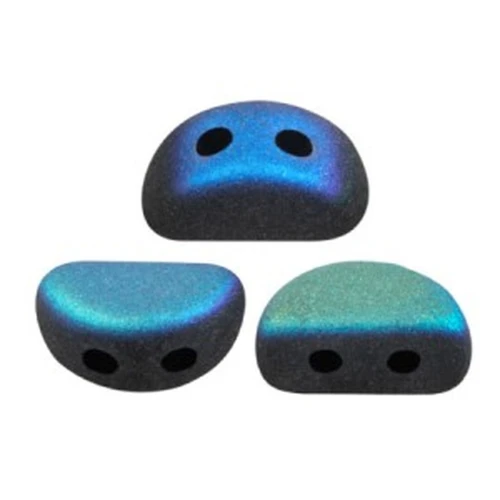 Kos® glass beads by Puca® 6x3 mm - Jet Mat AB x10g