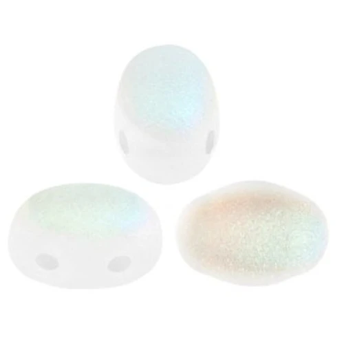 Cuentas de vidrio Samos® by Puca® 7x5 mm - Crystal Mat AB x10g