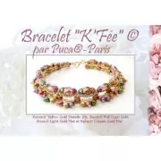 Cuentas de cristal Baros® by Puca® 6x5 mm - Frost Sweet Pink Travertine x10g