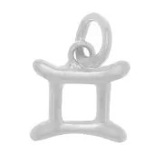 Dije signo astrológico 9x8.5 mm - Géminis - Plata 925 x1
