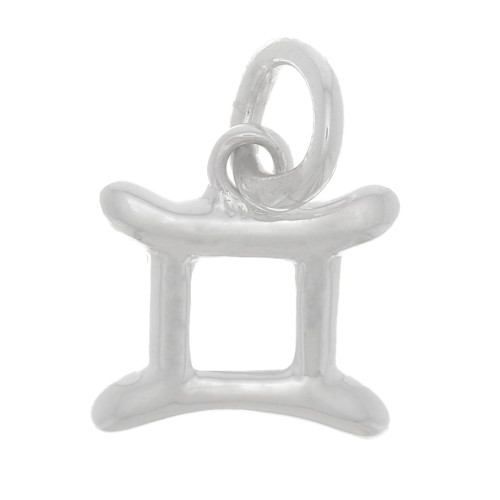 Dije signo astrológico 9x8.5 mm - Géminis - Plata 925 x1