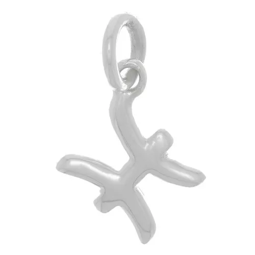 Dije signo astrológico 9x8 mm - Piscis - Plata 925 x1