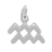 Dije signo astrológico 8x10 mm - Acuario - Plata 925 x1
