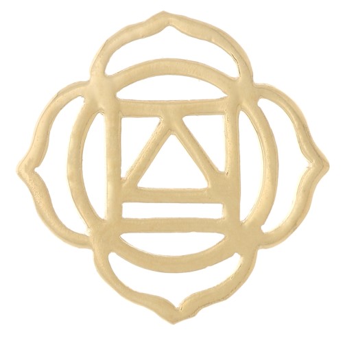 Entrepieza de Chakra nº 1 - Raíz - 15 mm - Dorado oro fino x1