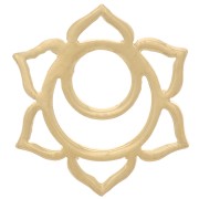 Entrepieza de chakra nº 2 - Sagrado - 15 mm - Dorado oro fino x1