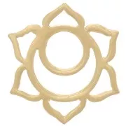 Entrepieza de chakra nº 2 - Sagrado - 15 mm - Dorado oro fino x1