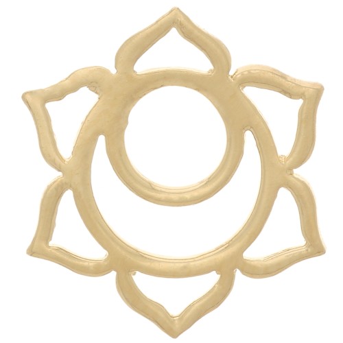 Entrepieza de chakra nº 2 - Sagrado - 15 mm - Dorado oro fino x1