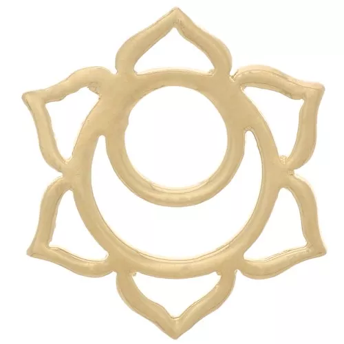 Entrepieza de chakra nº 2 - Sagrado - 15 mm - Dorado oro fino x1
